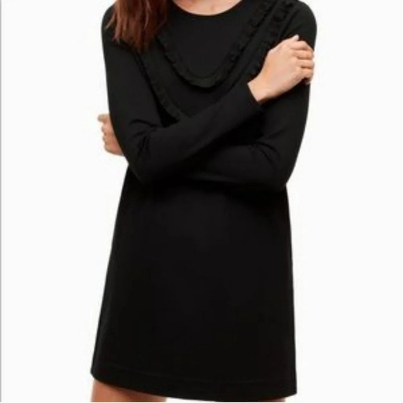 Sunday Best Aritzia Eliza Long Sleeve Ponte Ruffle Dress - Picture 1 of 11
